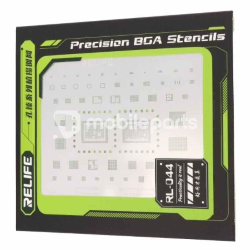 RELIFE RL-044 0.12MM BGA Reballing Stencil for iPhone 16/16 Pro
