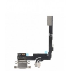 Charging Connector White Titanium Flex Cable iPhone 16 Pro