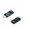 Type-C(Male) to Type-C(Female) 140W 40Gbps Digital Display Charging Adapter Black