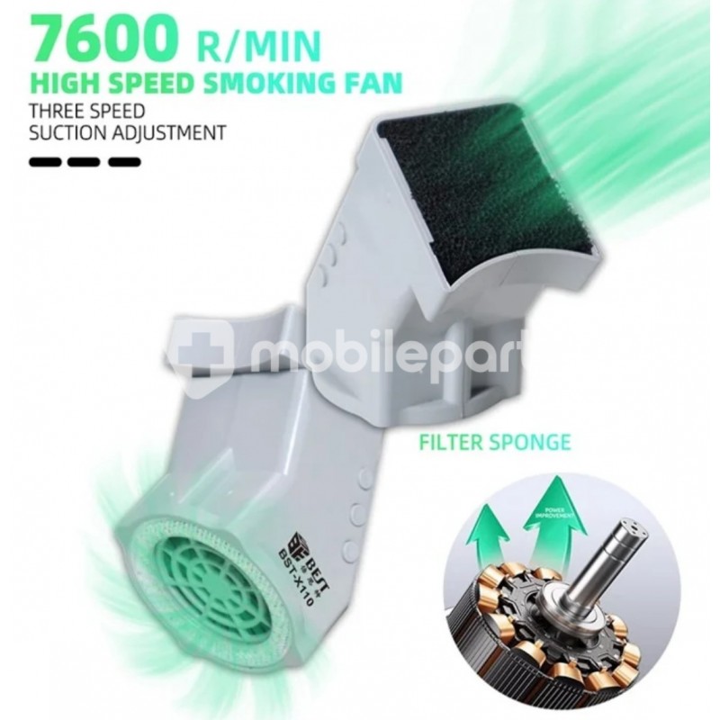BST-X110 Microscope Adjustable Wind Speed Fume Extractor with LED Lighting