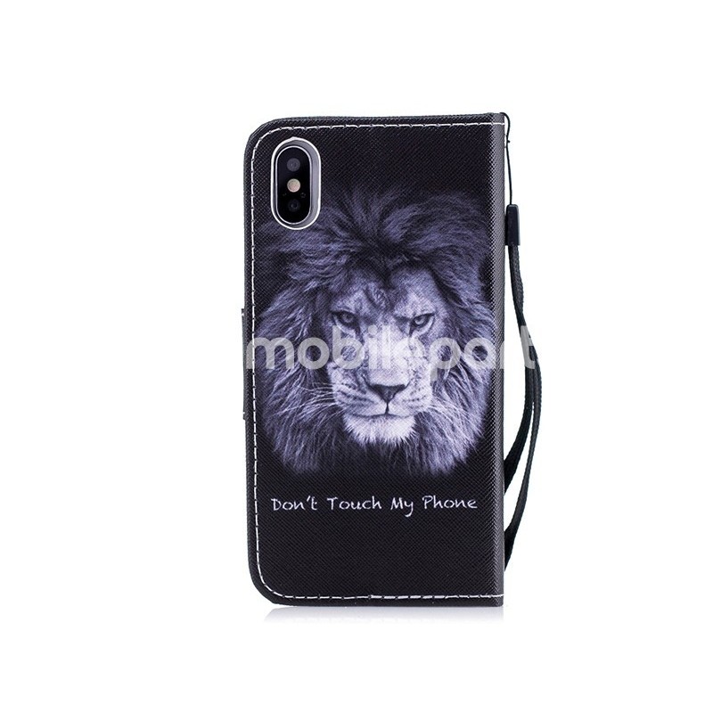 Leather Case TPU+PU Lion iPhone X - XS