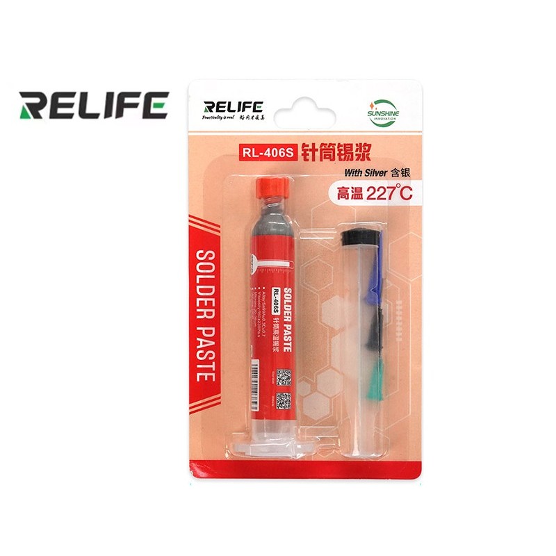 ReLife RL-406S Soldering Paste Lead-Free 227° 10cc