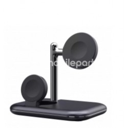 2 in 1 Foldable Dual Wireless Charger Station Apple Watch Black