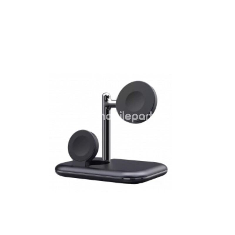 2 in 1 Foldable Dual Wireless Charger Station Apple Watch Black