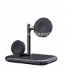 2 in 1 Foldable Dual Wireless Charger Station Apple Watch Black