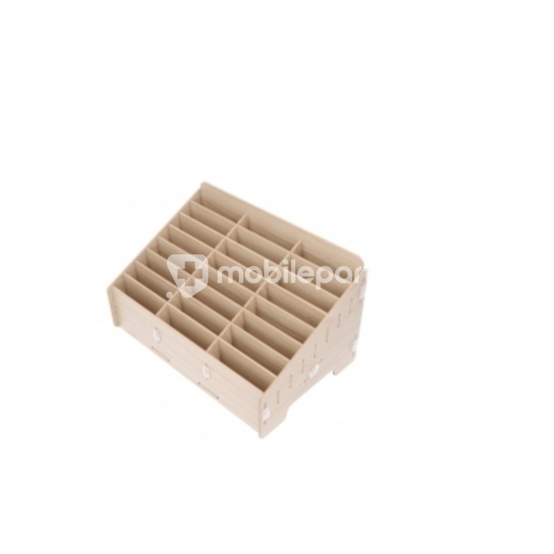 Smartphone Organizer Wooden Storage Box (24 Compartments)