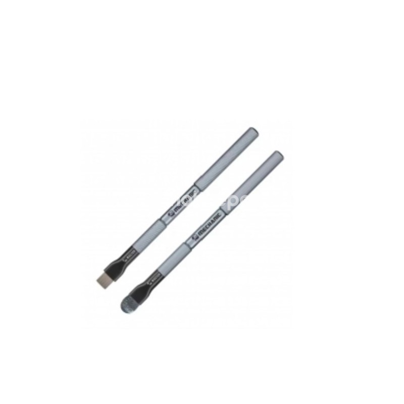 Mechanic 2 in 1 Straight Handle Removal Chip Glue Steel Brush + Clean Dust Bristle Brush