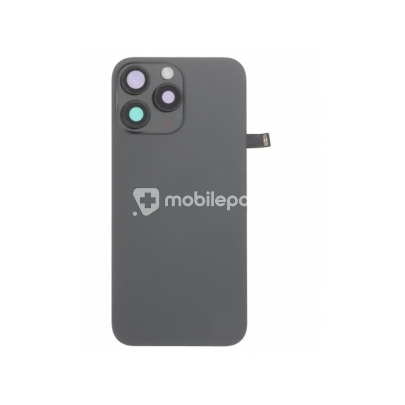 Rear Cover Black Titanium + Holder + Magnetism Ring iPhone 16 Pro Max No Logo