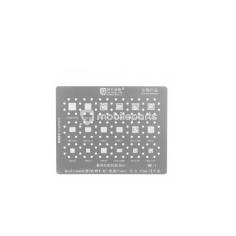 Amaoe MP:1 PM/MTK Series Power IC Soldering Net BGA Reballing Stencil