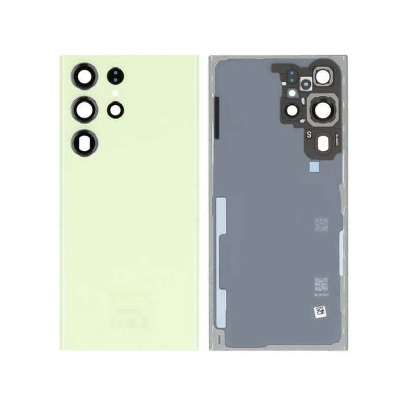 Rear Cover Lime + Camera Lens Samsung SM-S918 S23 Ultra No Logo