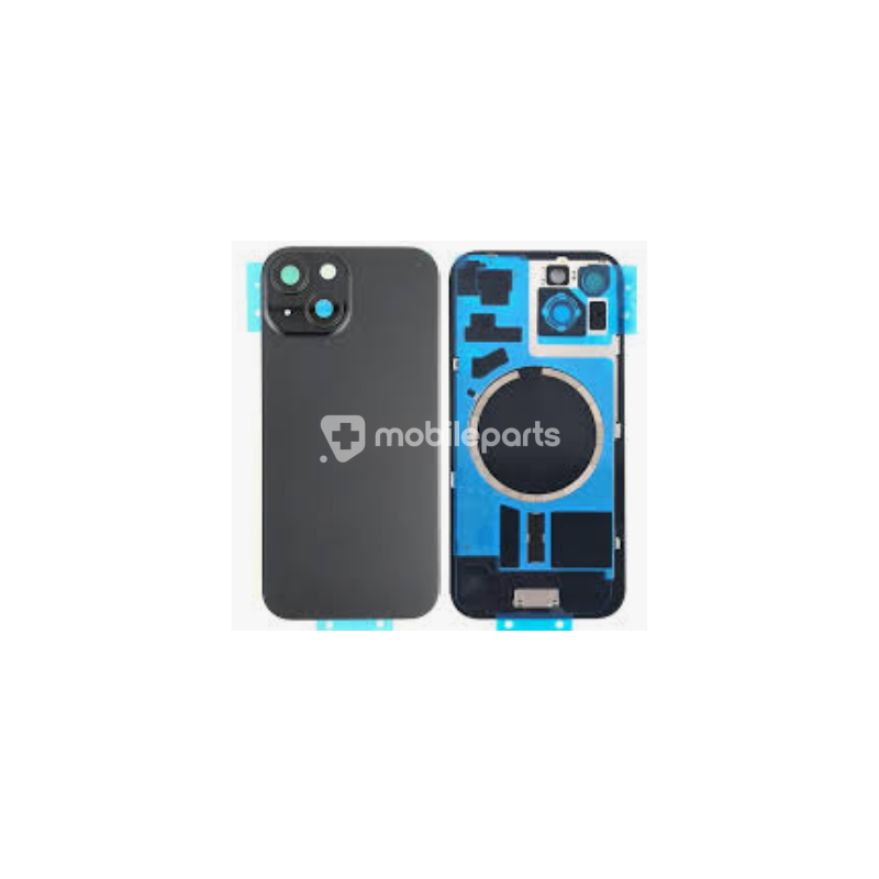 Rear Cover Black + Holder + Magnetism Ring iPhone 15 No Logo