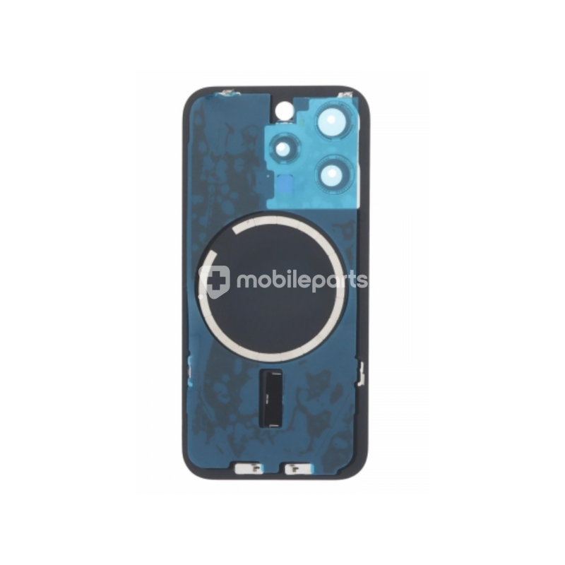 Rear Cover Titanium Black + Holder + Magnetism Ring iPhone 15 Pro No Logo