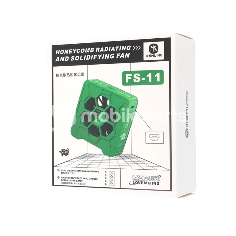 MiJing FS-11 Cooling + UV Curing + Smoke Extraction Honeycomb Radiating Fan