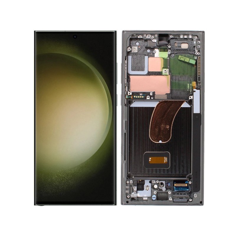 Display Touch + Frame Green Samsung SM-S918B S23 Ultra Ori