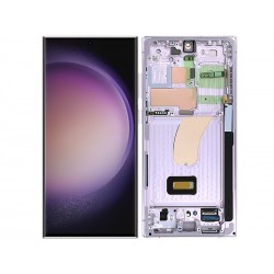 Display Touch + Frame Lavender Samsung SM-S918B S23 Ultra Ori