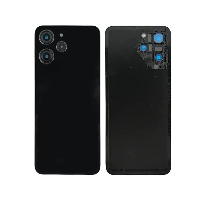Rear Cover Black + Camera Lens + Adhesive Xiaomi Redmi 12 4G (No Logo)