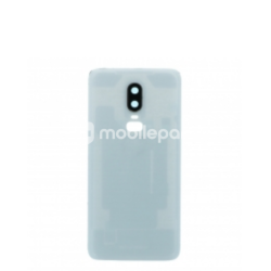 Rear Cover White + Camera Lens OnePlus 6