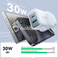 Joyroom JR-TCF15 30W Dual-Port (A+C) Charger-White (UK)