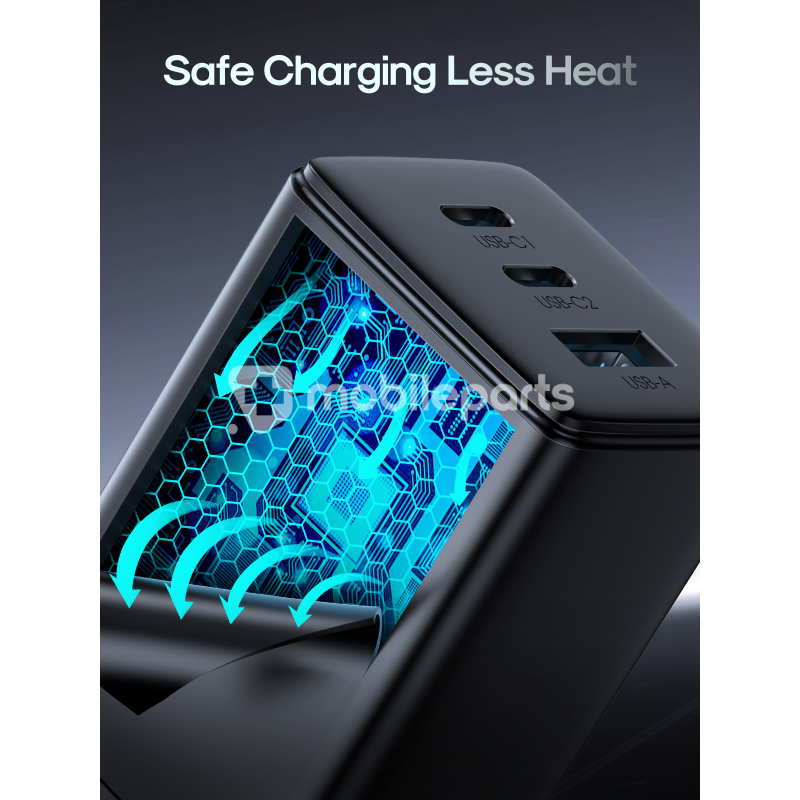 Joyroom GaN Ultra TCG01 65W Fast Charger + 100W C to C Cable 1.2m-Black