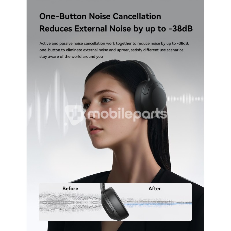 Joyroom JR-JH2 Hybrid ANC Wireless Headphones Black