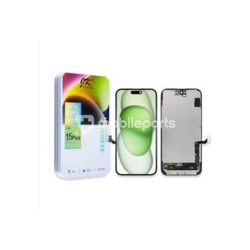 Display Touch Black + Frame iPhone 15 Plus  JK INCELL (IC Changeable)