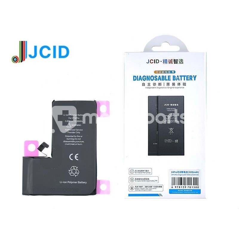 JCID Battery 3200mAh iPhone 14 Pro Diagnosable
