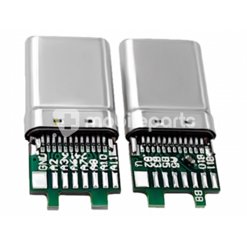 24Pin Type-C Male Fast Charging Connector with 16 Solder Joints + 10NF Capacitor