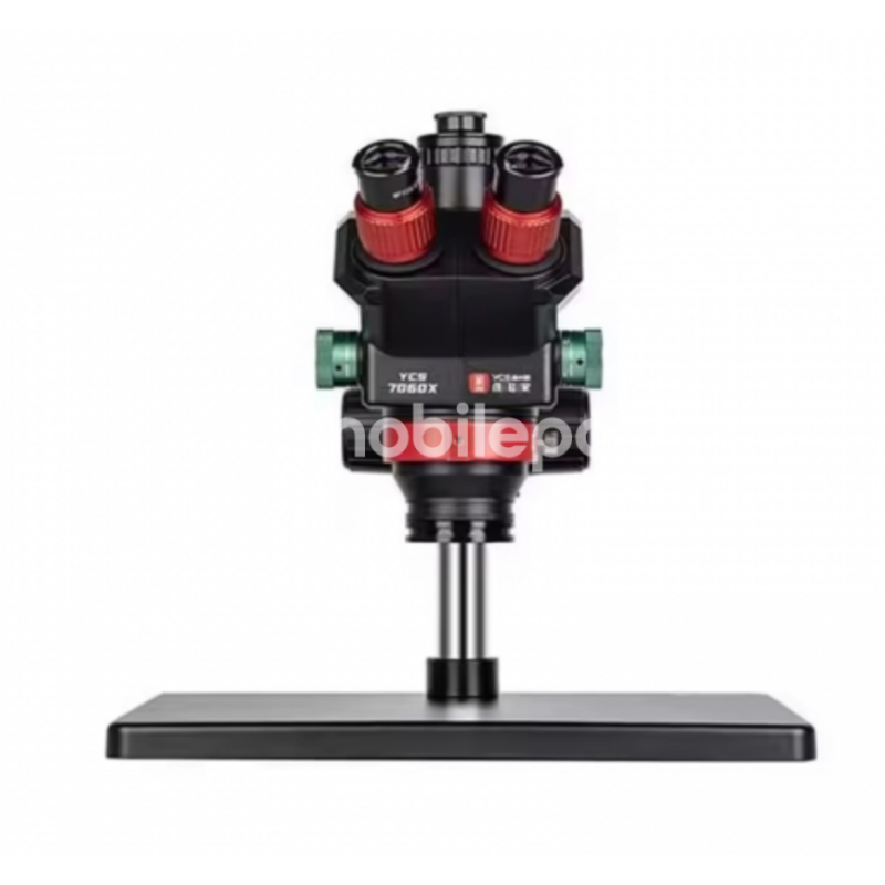 YCS 7060X 7X-60X Trinocular Stereo Microscope with Big Base