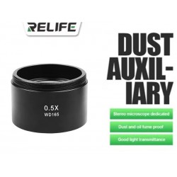 Relife M-21 Microscope Barlow Objective LENS 0.5X WD165 Black