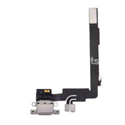 Charging Connector White Titanium Flex Cable iPhone 16 Pro Max