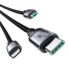 Joyroom S-A21 Speedy Series 30W 3-in-1 Fast Charging Cable (Type-C to L+C+M) 1.2m-Black
