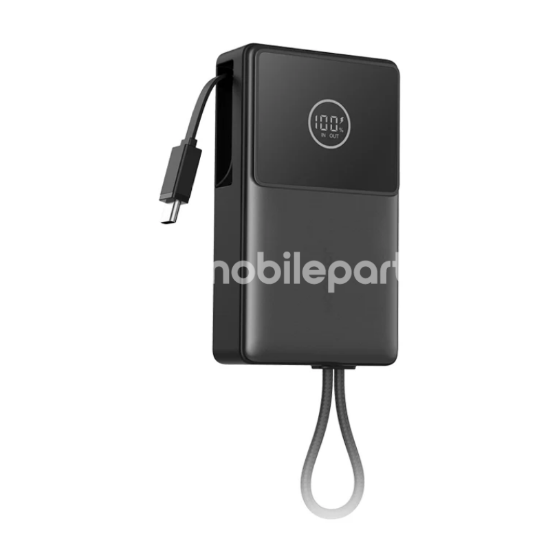 Joyroom JR-PR1 22.5W Built-in Retractable Cable Powerbank10000mAh Black
