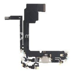 Charging Connector + Flex Cable White iPhone 15 Pro Max