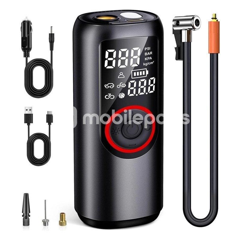 GTR-1920 Tire Inflator Portable Air Compressor with Digital Pressure Black