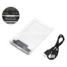 Micro-B HDD Enclosure 2.5 Inch SATA SSD Hard Drive Case Micro-B Cable Transparent