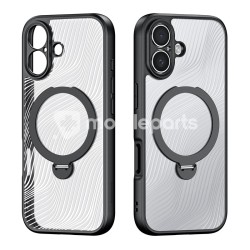 Case DUX DUCIS Aimo Mag Series Magnetic Matte Anti-drop TPU + PC  + Ring Holder for iPhone 17 Black