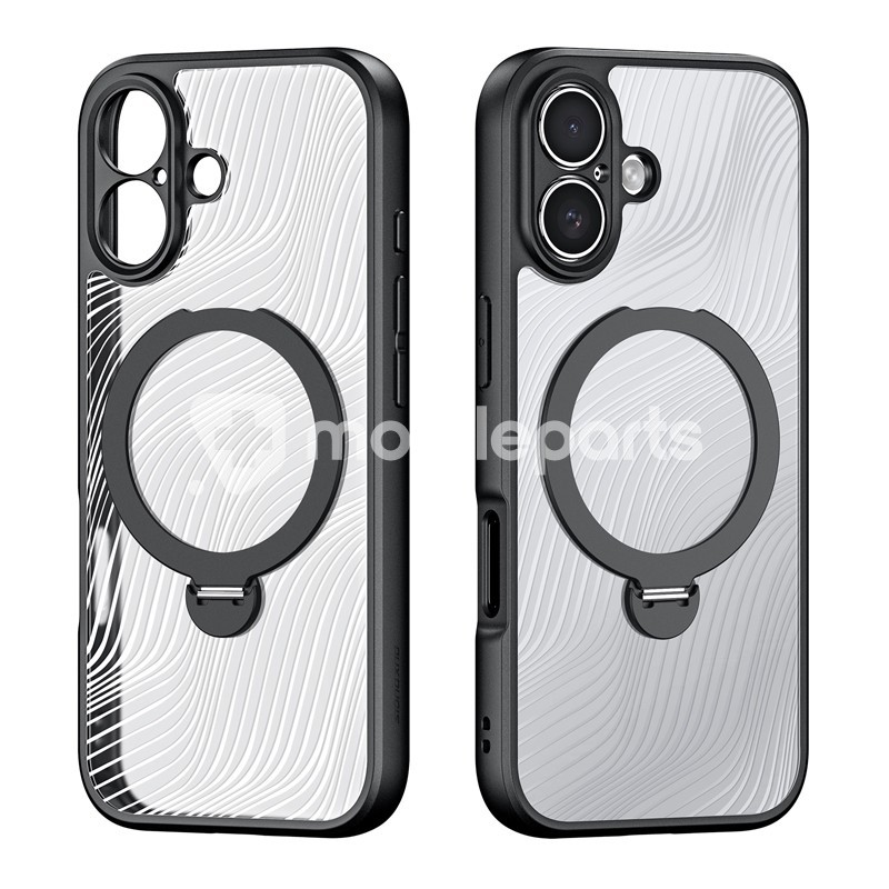 Case DUX DUCIS Aimo Mag Series Magnetic Matte Anti-drop TPU + PC  + Ring Holder for iPhone 17 Black