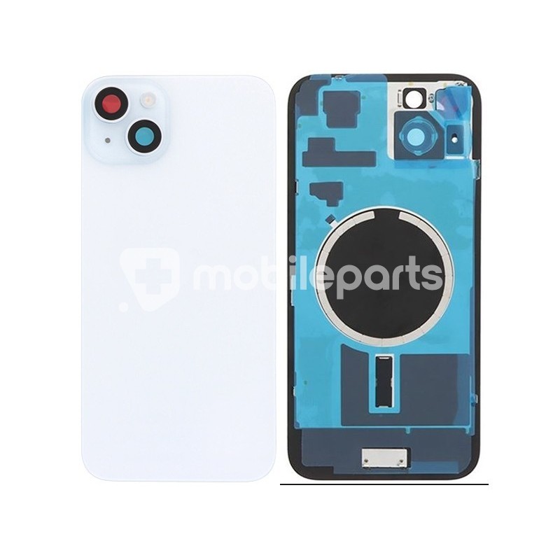 Rear Cover Blue + Holder + Magnetism Ring iPhone 15 Plus No Logo