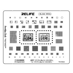 RELIFE RL-044 0.12MM IPZ16 A19 - A19Pro CPU Rework Repair BGA Reballing Stencil iPhone 17 Series