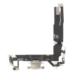 Charging Connector White Titanium Flex Cable iPhone 17 (PULLED)