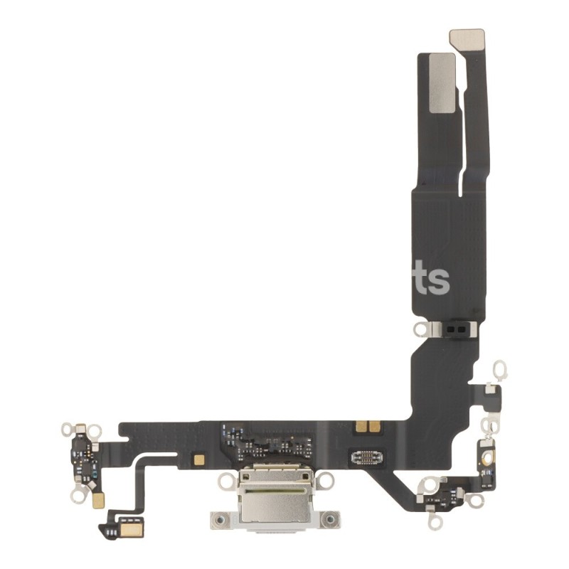 Charging Connector White Titanium Flex Cable iPhone 17 (PULLED)