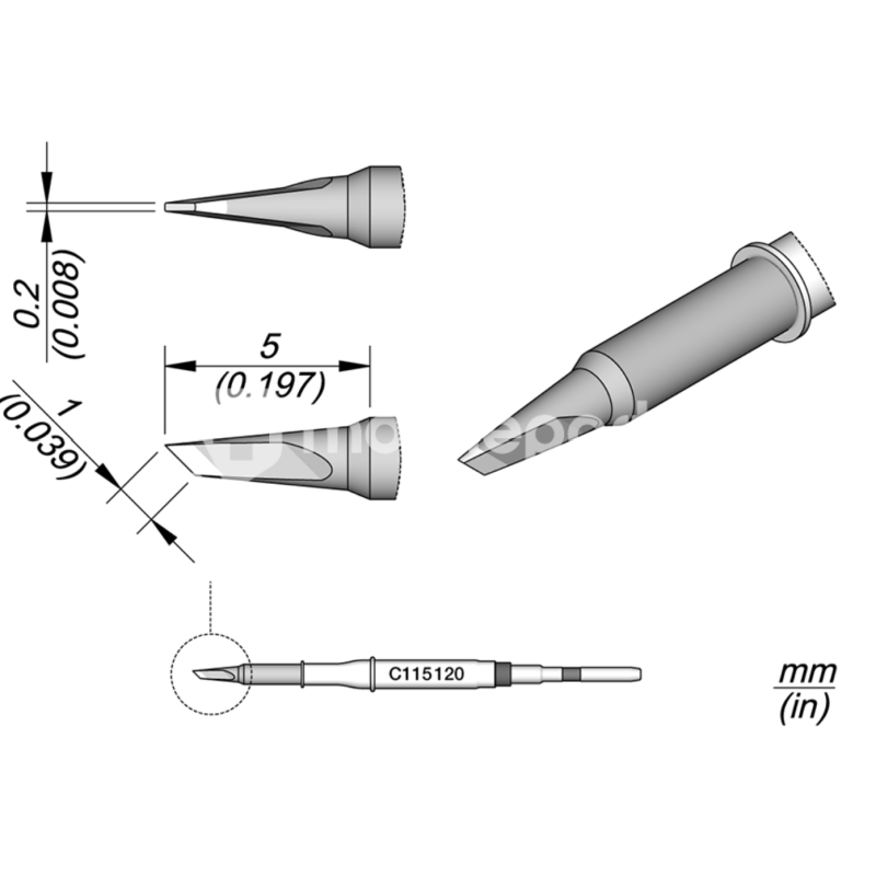 JBC C115120 Knife Cartridge 1 x 0.2