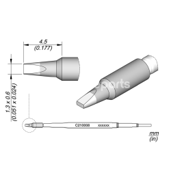 JBC C210008 Chisel Cartridge 1.3 x 0.6