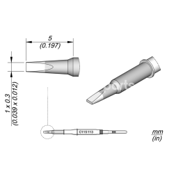 JBC C115113 Chisel Cartridge 1 x 0.3