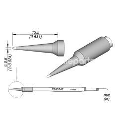 JBC C245747 Bevel Cartridge Ø 0.6