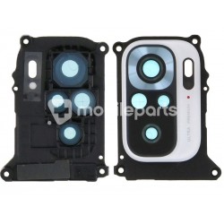 Rear Camera Lens + Frame White Xiaomi Redmi Note 10s
