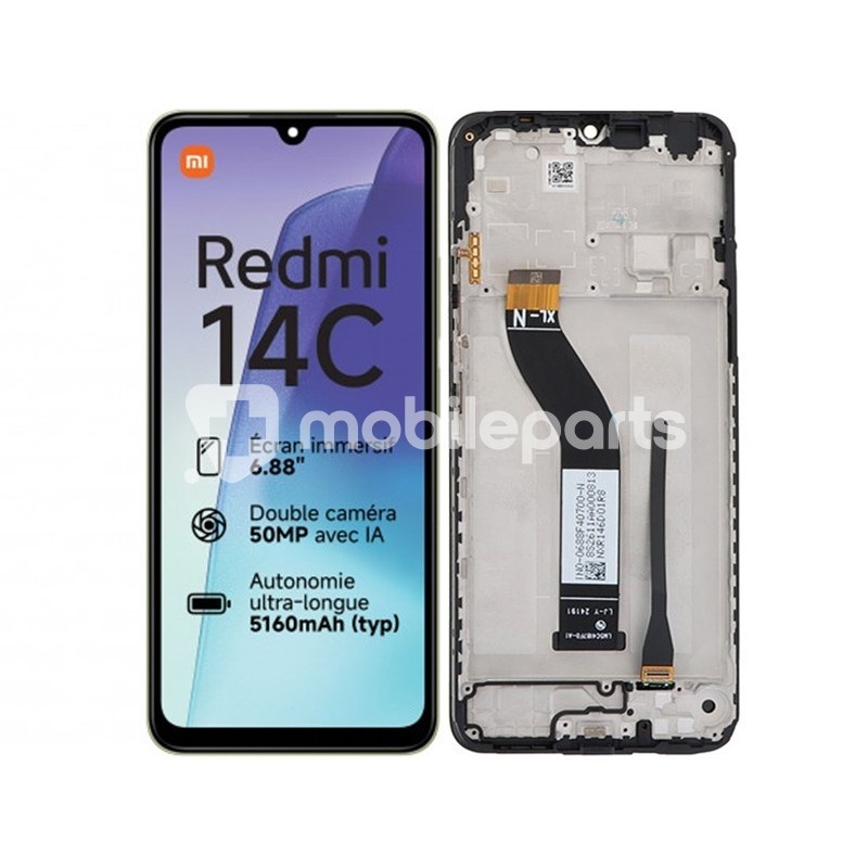 Display Touch + Frame Midnight Black Xiaomi Redmi 14C (ORI)