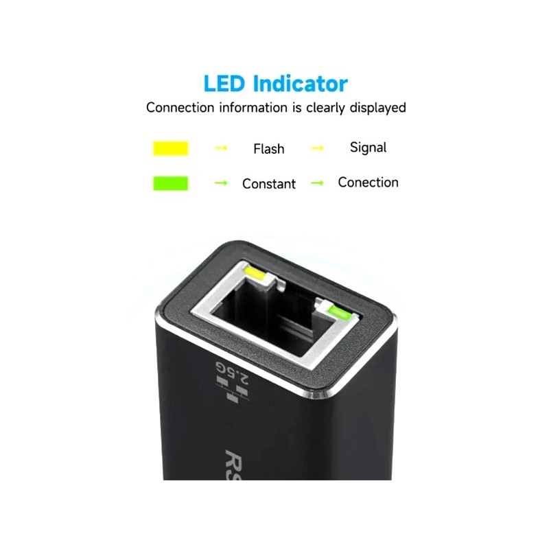 USB C to 2.5 Gbps Ethernet Adapter