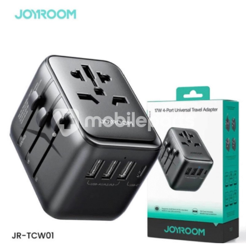 Joyroom JR-TCW01 20W Universal Travel Adapter-Black