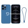 Silicone Case Blue + Wrist Strap iPhone 12 Pro